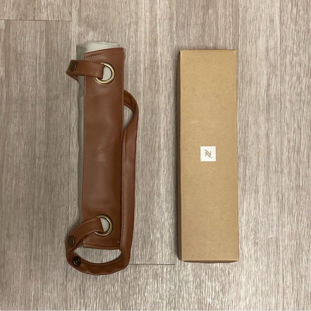 3/$30 Nespresso Barista Collection Beige Canvas Apron Neck Strap Tan - Picture 4 of 6